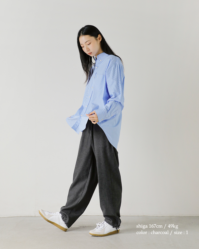 YLEVE(イレーヴ)SUPER120sウールフランネルイージートラウザーパンツ“SUPER120sWOOLFLANNELEASYTR”168-5240060