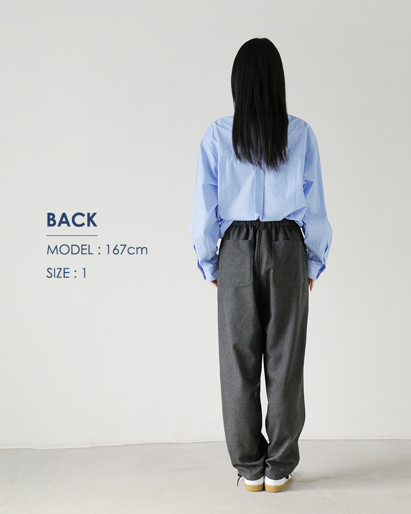 YLEVE(イレーヴ)SUPER120sウールフランネルイージートラウザーパンツ“SUPER120sWOOLFLANNELEASYTR”168-5240060