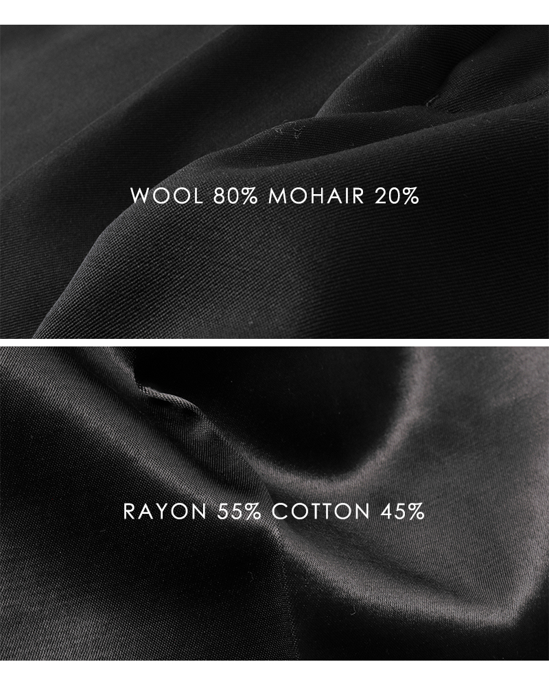 YLEVE(イレーヴ)ストレートトラウザーパンツ“WOOLMOHAIRGABA×VISCOSECOTTONSATINTR”168-5240081