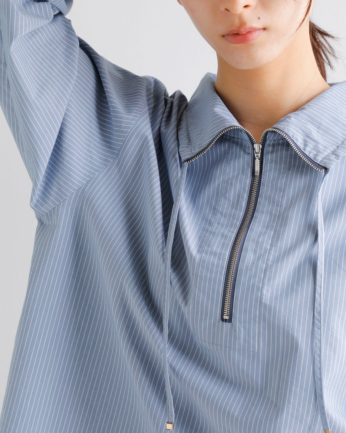 CHIGNON(シニヨン)ストライプアノラックシャツ 1854-058bz