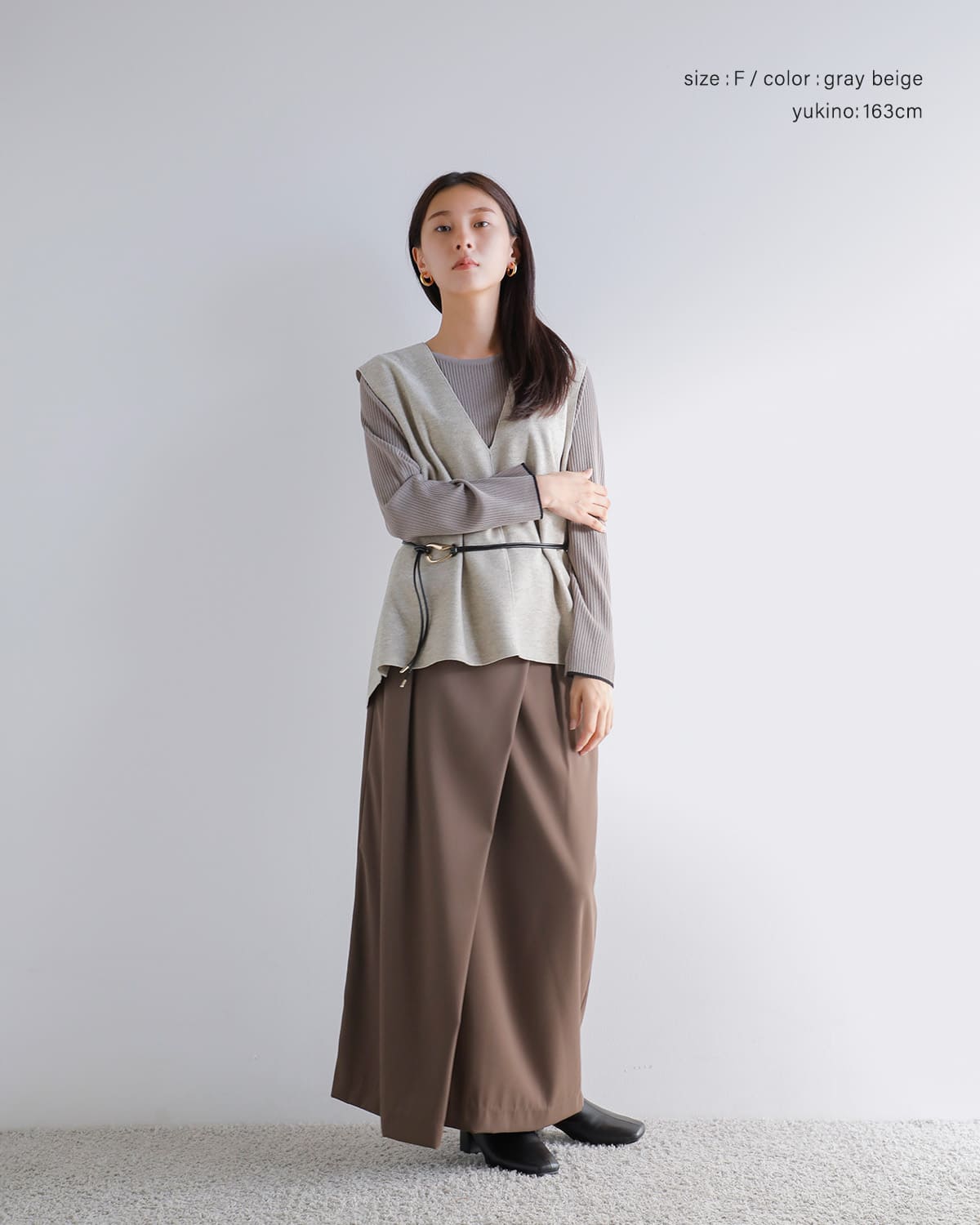 CHIGNON(シニヨン)Wフェイスジャージジレ 1855-203kk