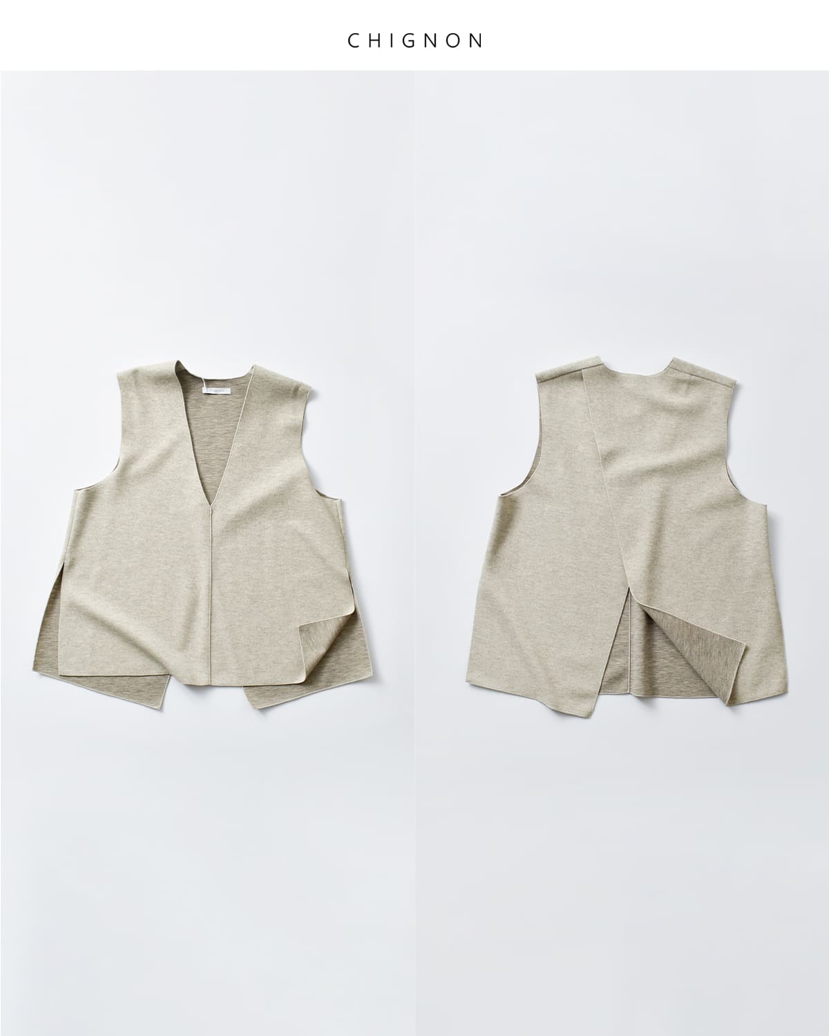 CHIGNON(シニヨン)Wフェイス ジャージ ジレ1855-203kk