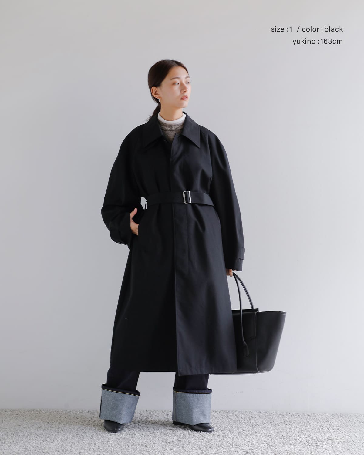 CLANEジャケット完売ネイビーsize1 CLANE - オーバー ショート トレンチコート ネイビー - OVER