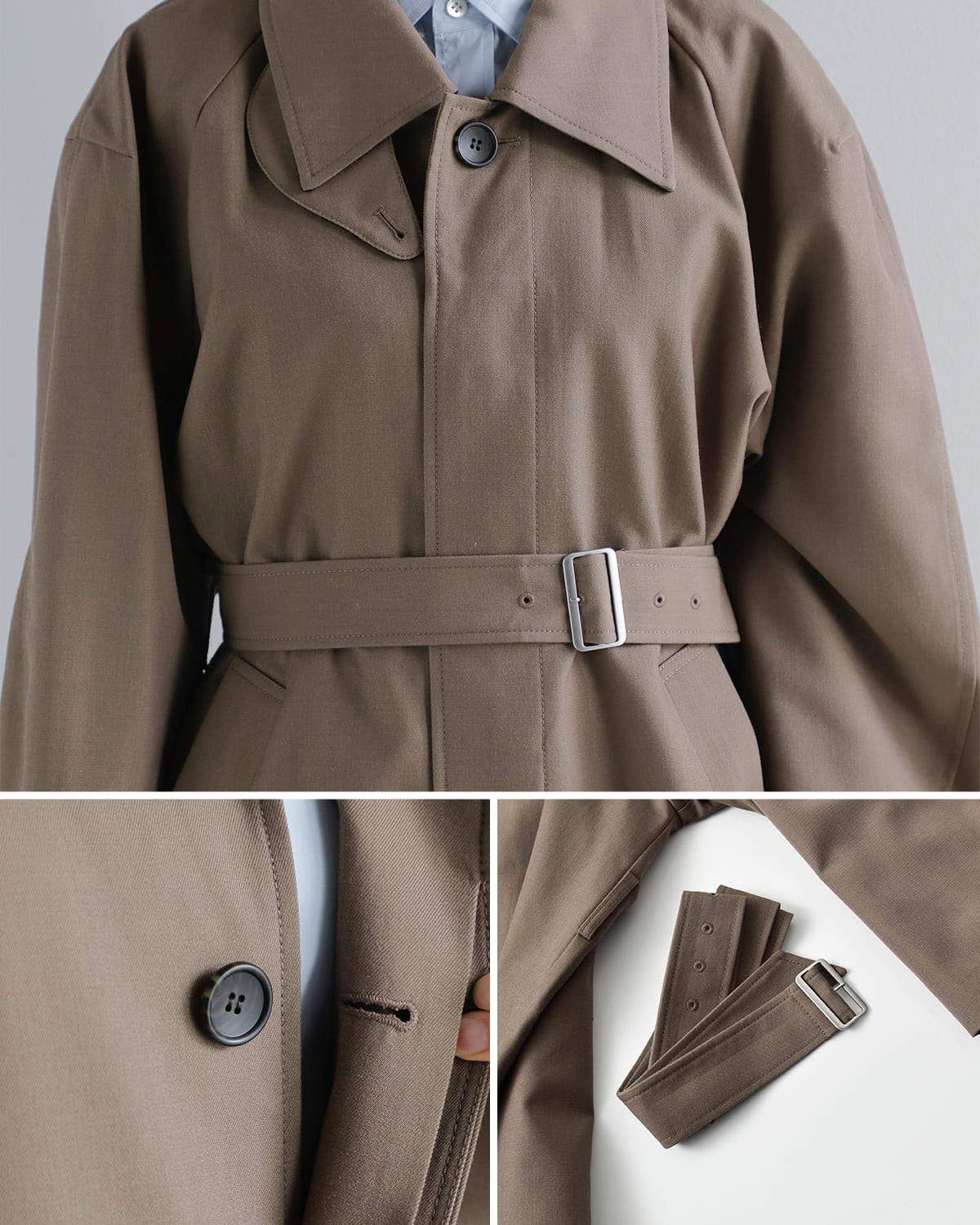 CLANE(クラネ)バルキーラインステンカラーコート 19101-0022