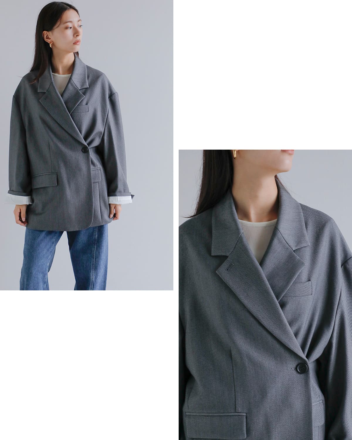 CLANE(クラネ)2wayテーラードオーバージャケット 19103-0462