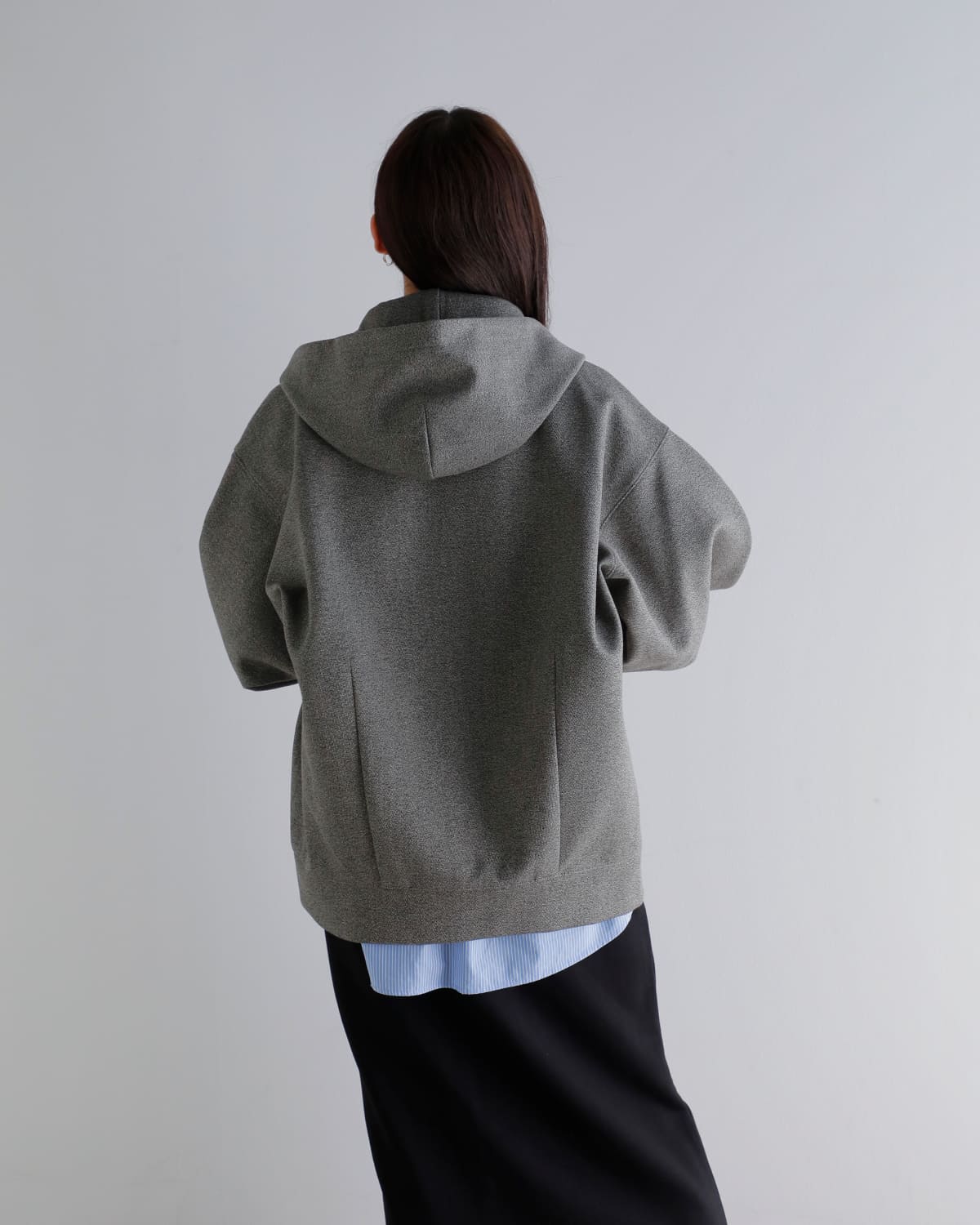 CLANE(クラネ)コンストラクティブボンディングフーディーブルゾン 19104-0502