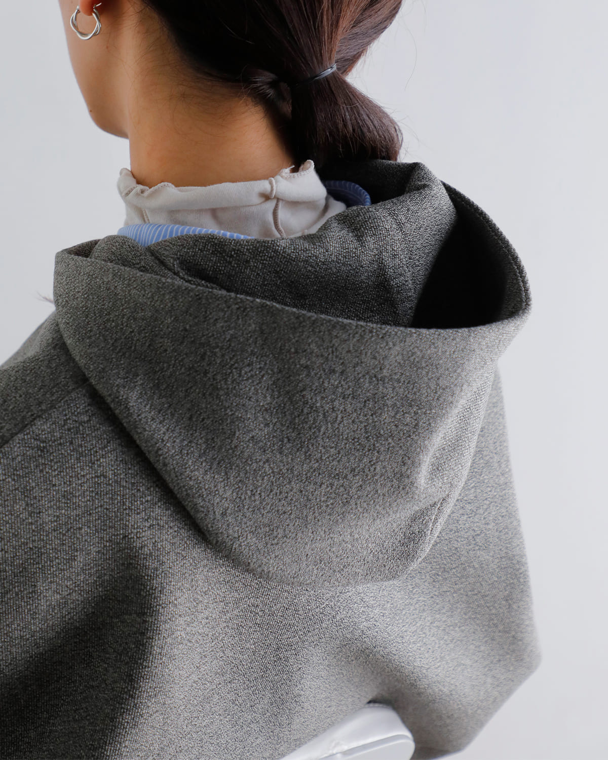 CLANE(クラネ)コンストラクティブボンディングフーディーブルゾン 19104-0502