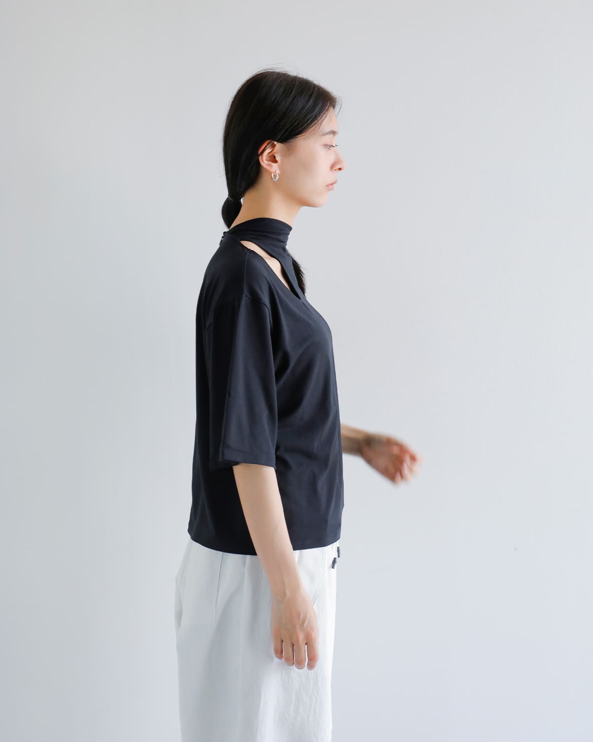 KMさん専用　美品　BLACK CRANE キルトトップス CLANE クラネ スラッシュネック ハーフスリーブ トップス 19105