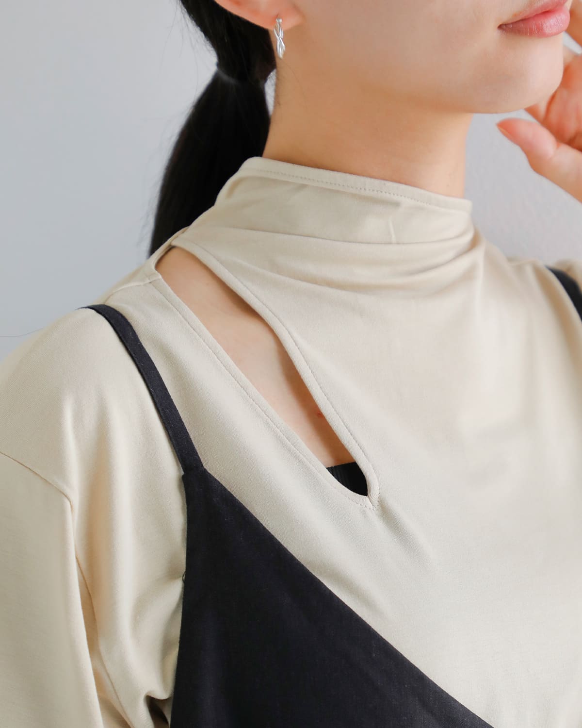 KMさん専用　美品　BLACK CRANE キルトトップス CLANE クラネ スラッシュネック ハーフスリーブ トップス 19105