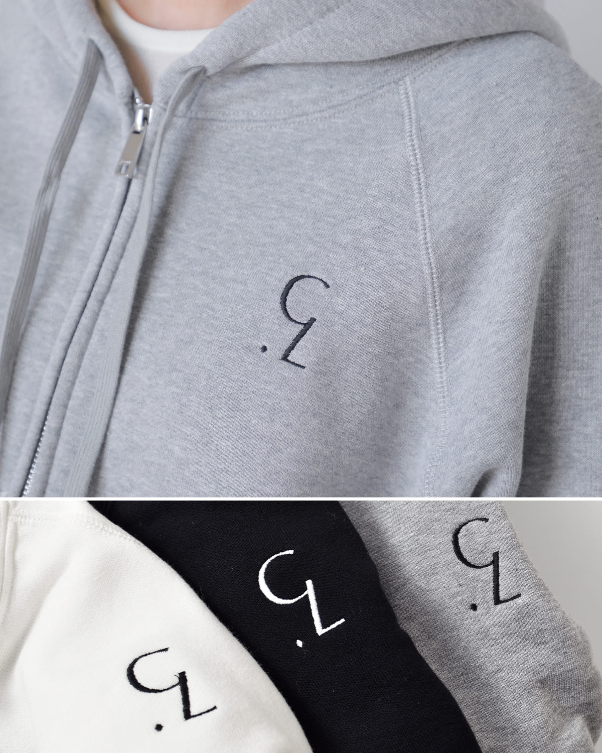 CLANE(クラネ)ロゴコンパクトジップアップフーディー 19105-1172