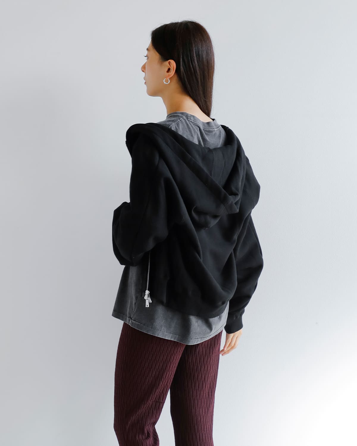 CLANE(クラネ)ロゴコンパクトジップアップフーディー 19105-1172