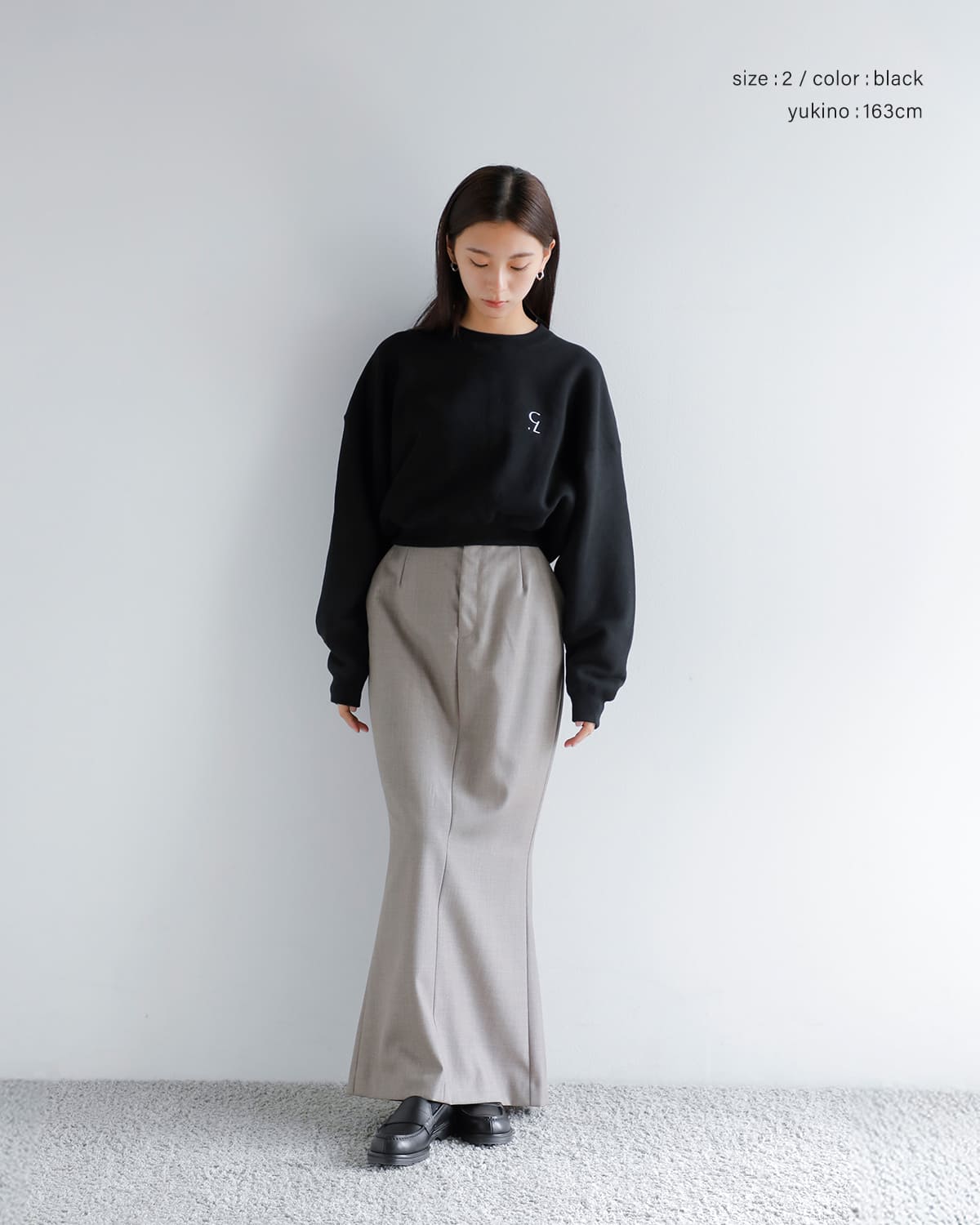 CLANE(クラネ)ロゴスウェットトップス “LOGO SHORT SWEAT TOPS” 19105-1252