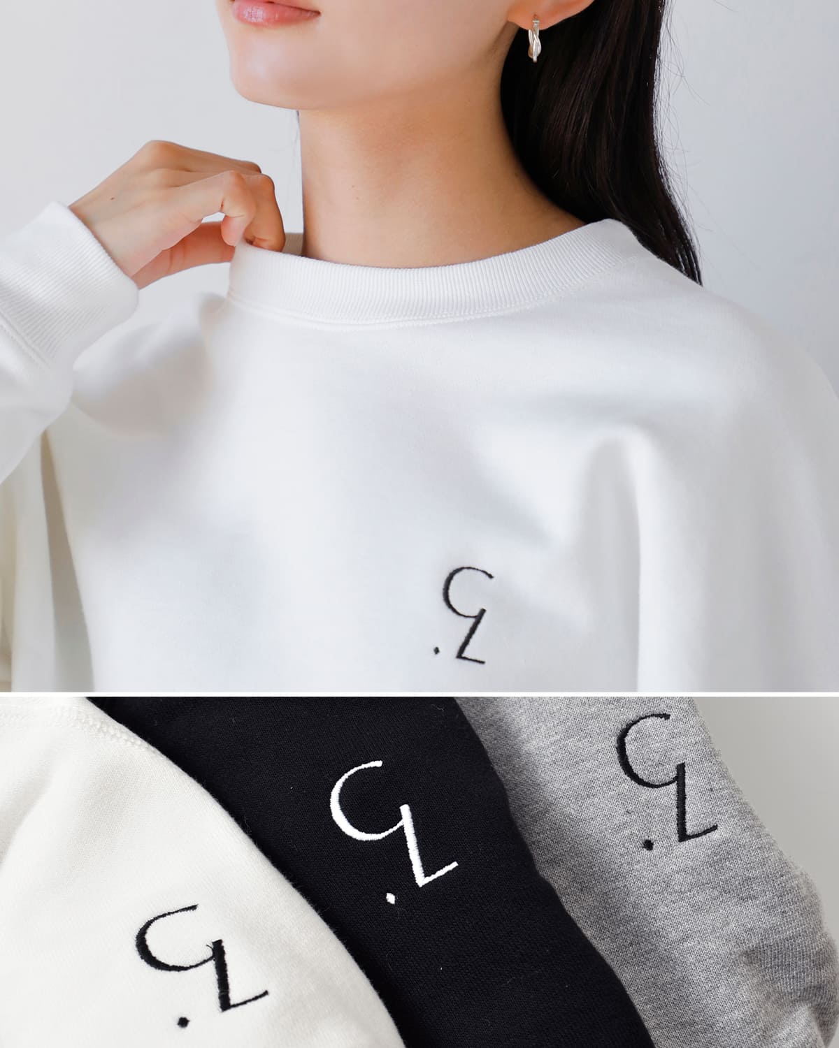 CLANE(クラネ)ロゴスウェットトップス “LOGO SHORT SWEAT TOPS” 19105-1252