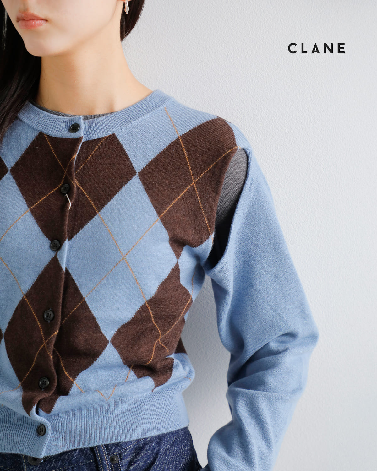 :CLANE(クラネ)アレンジ ニット トップス カーディガン19106-2092