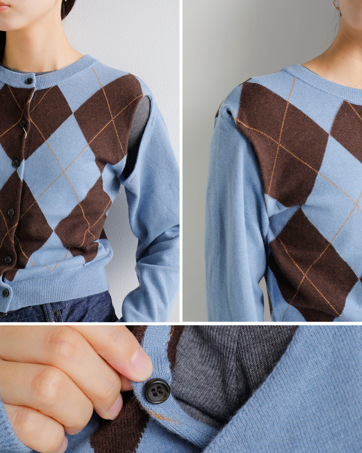 :CLANE(クラネ)アレンジニットトップスカーディガン 19106-2092