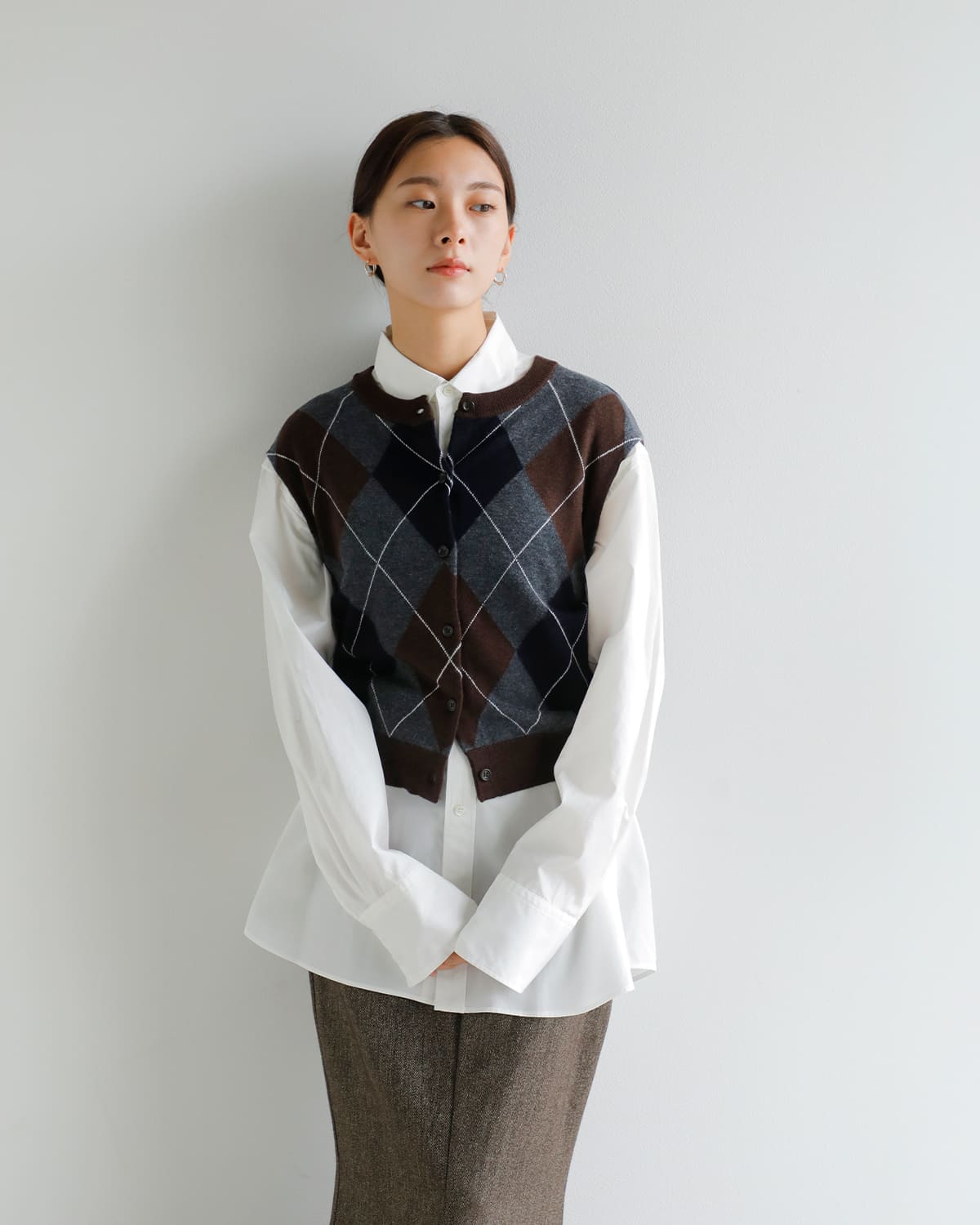 :CLANE(クラネ)アレンジニットトップスカーディガン 19106-2092