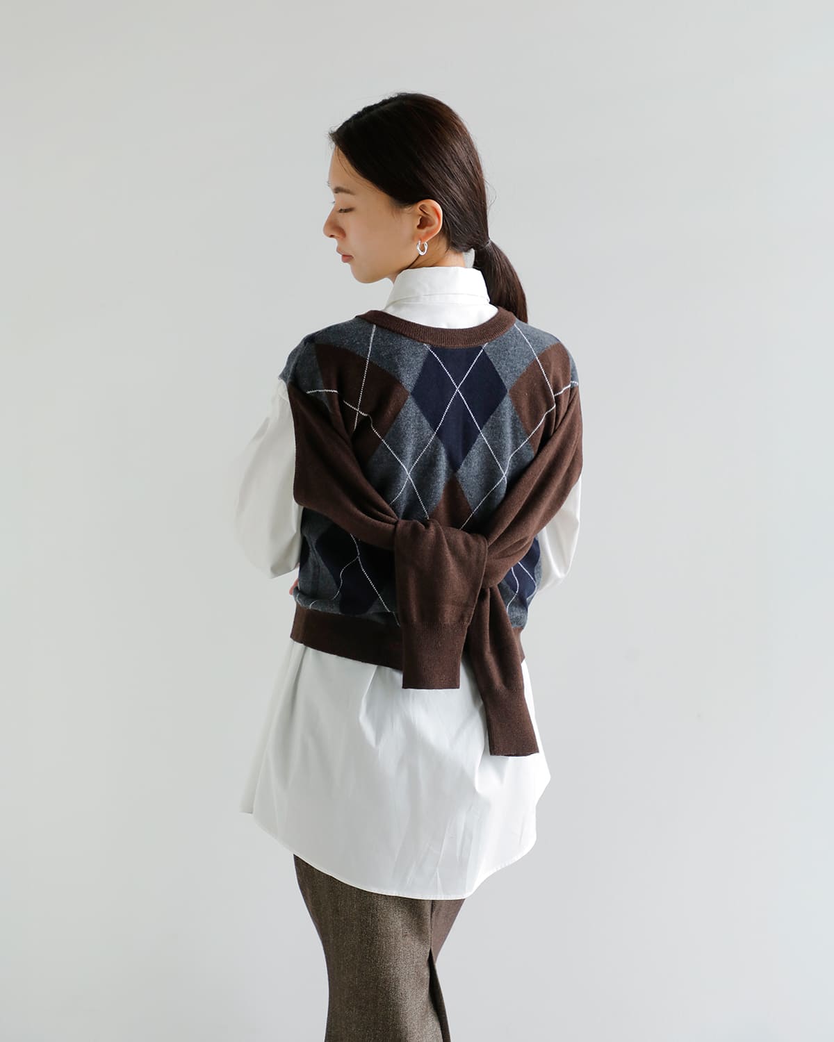 :CLANE(クラネ)アレンジニットトップスカーディガン 19106-2092