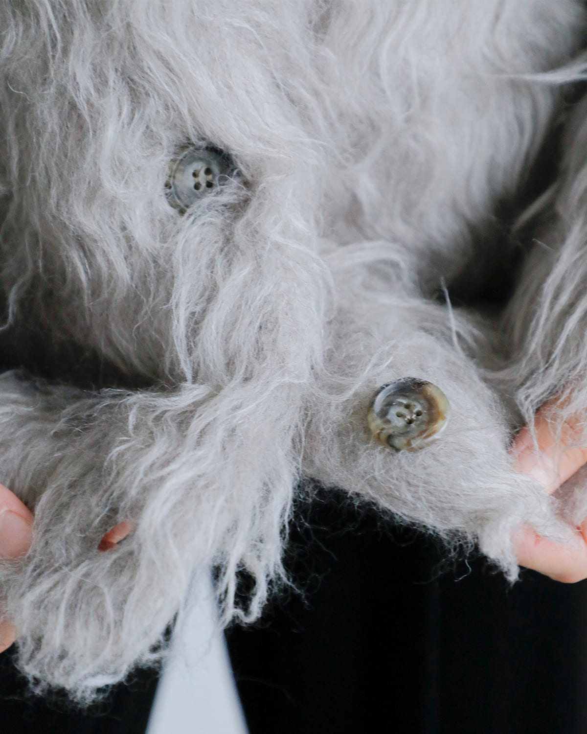 CLANE(クラネ)バイカラーシャギーニットカーディガン 19106-2152