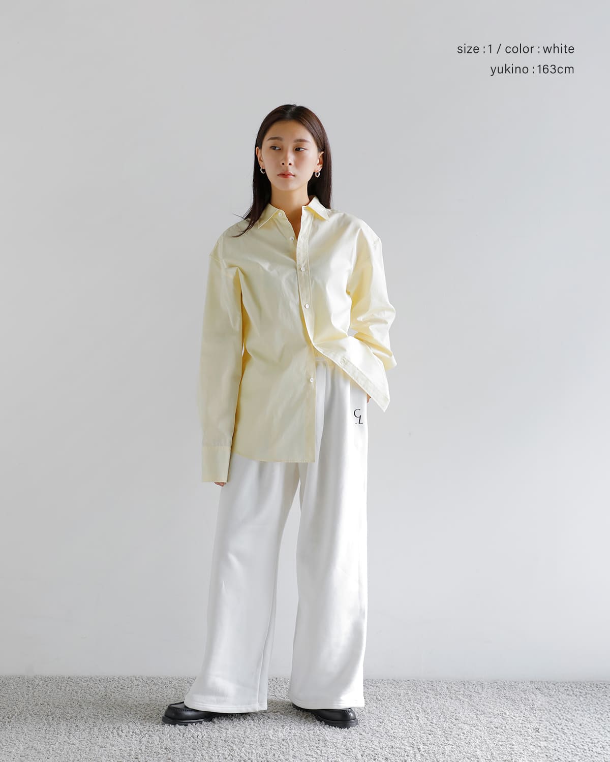 CLANE(クラネ)ロゴスウェットタックワイドパンツ 19110-7242