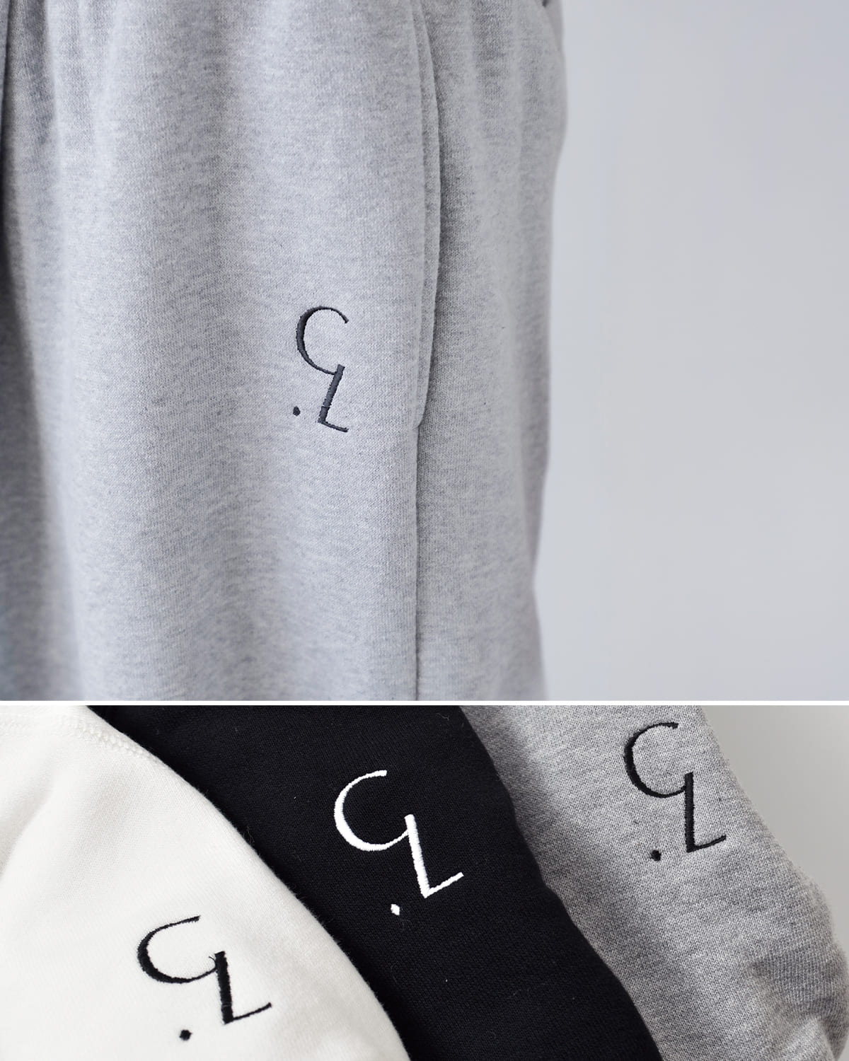 CLANE(クラネ)ロゴスウェットタックワイドパンツ 19110-7242