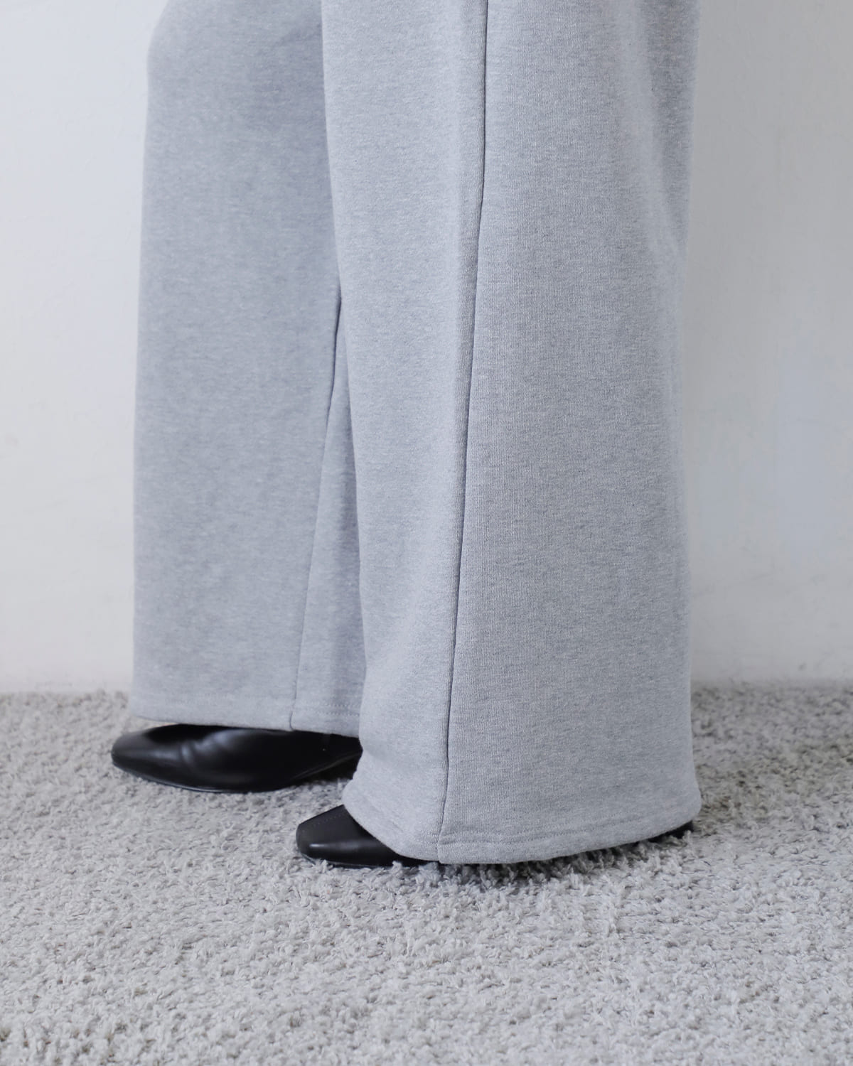 CLANE(クラネ)ロゴスウェットタックワイドパンツ 19110-7242