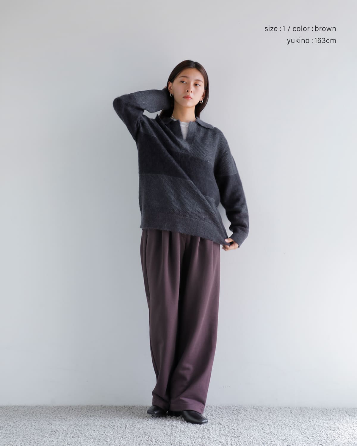 CLANE(クラネ)ツータックスウェットパンツ 19110-7262