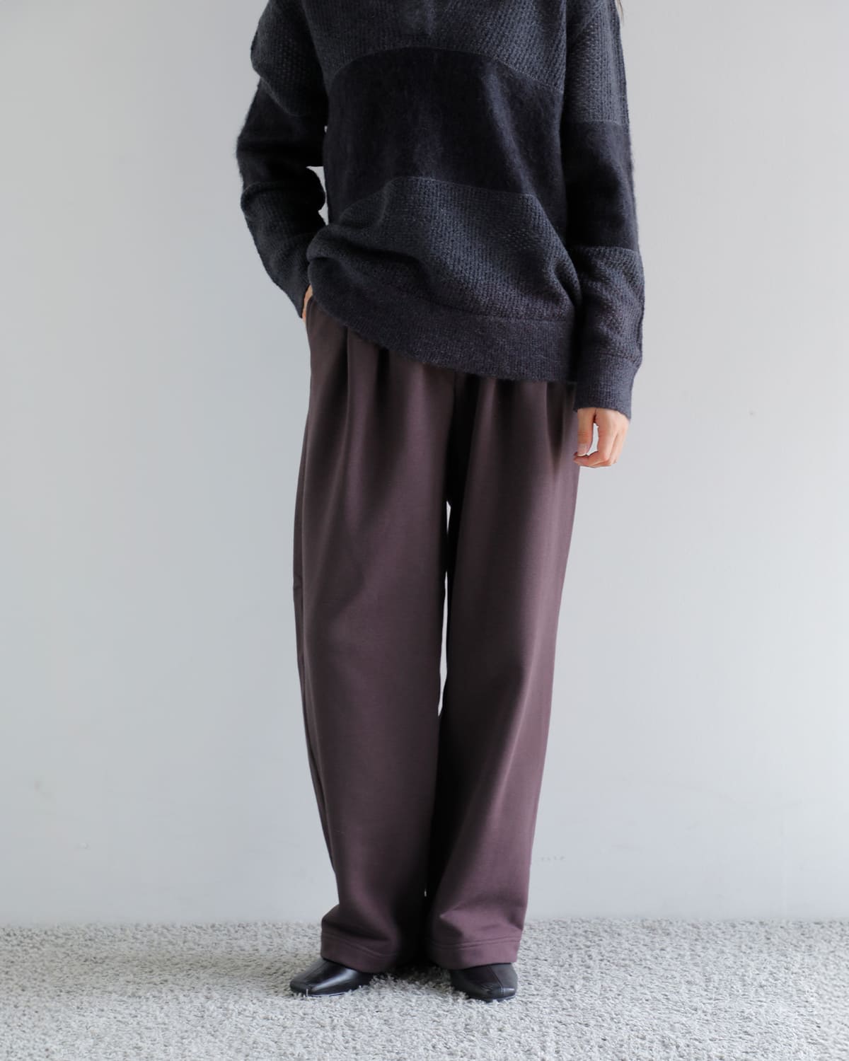 CLANE(クラネ)ツータックスウェットパンツ 19110-7262