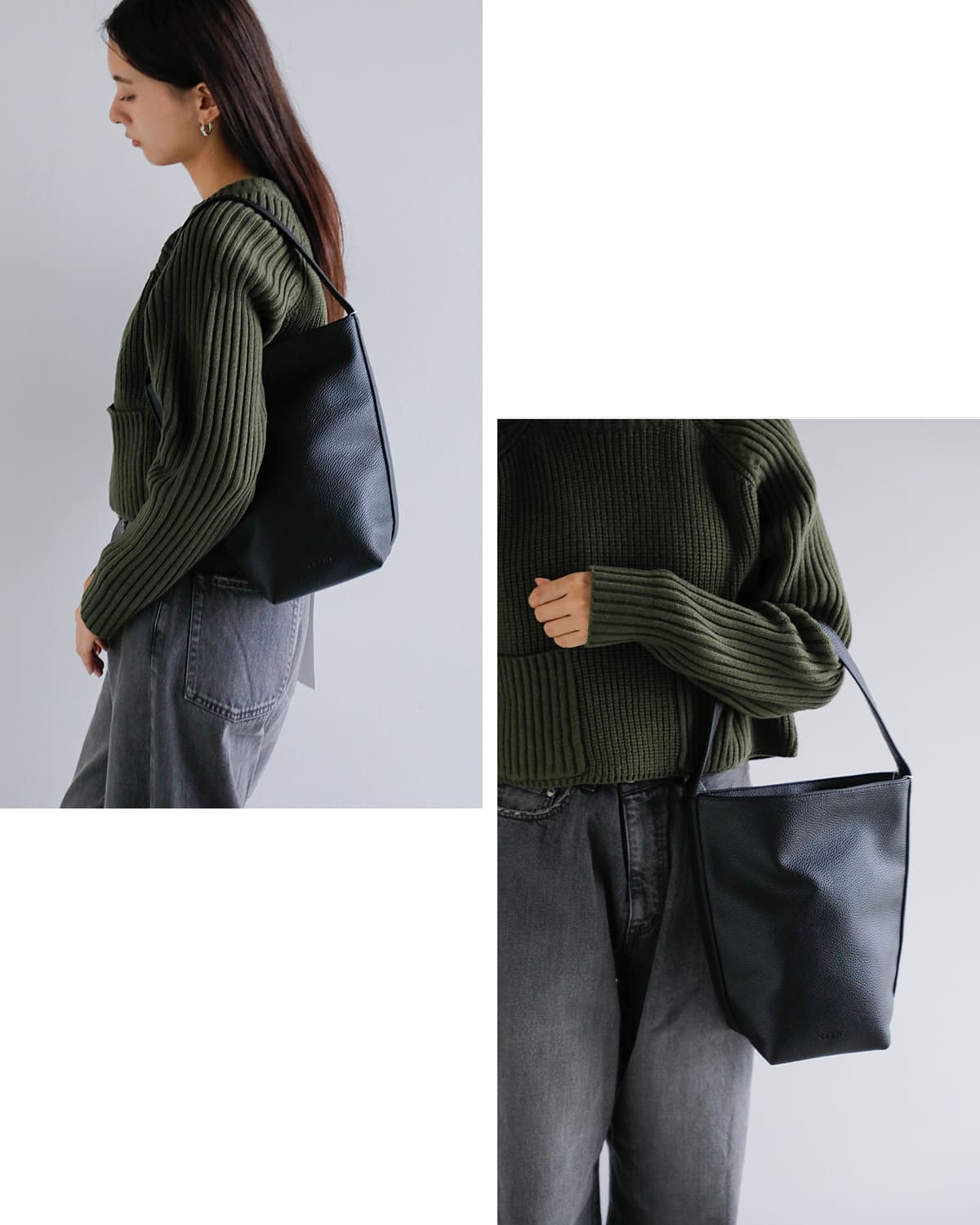 CLANE(クラネ)ヴィーガンレザーミディアムトートバッグ 19116-8582