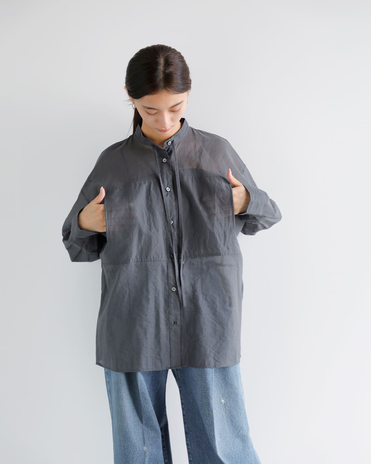 CLANE(クラネ)シアードルマンシャツ 19122-4052