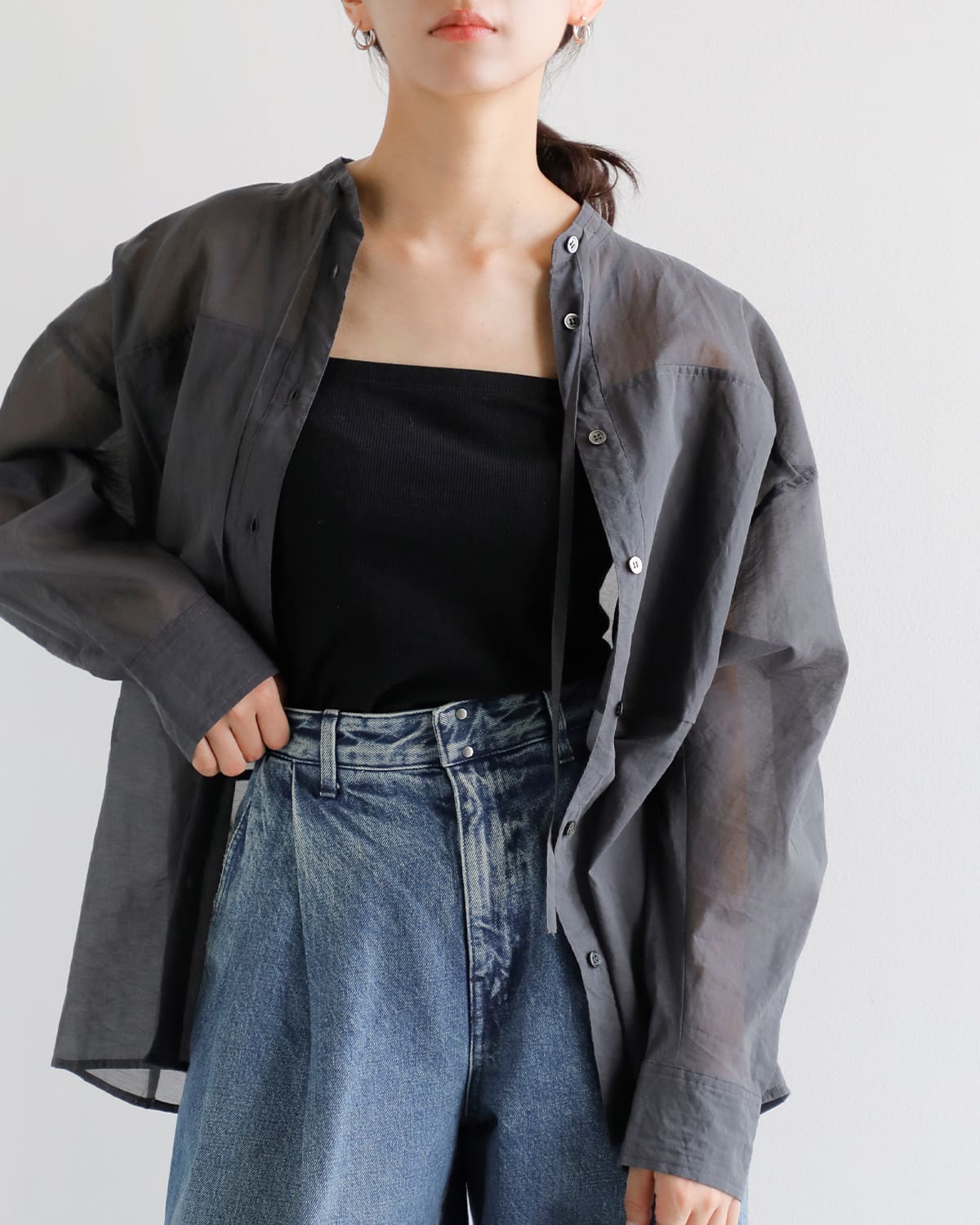 CLANE(クラネ)シアードルマンシャツ 19122-4052