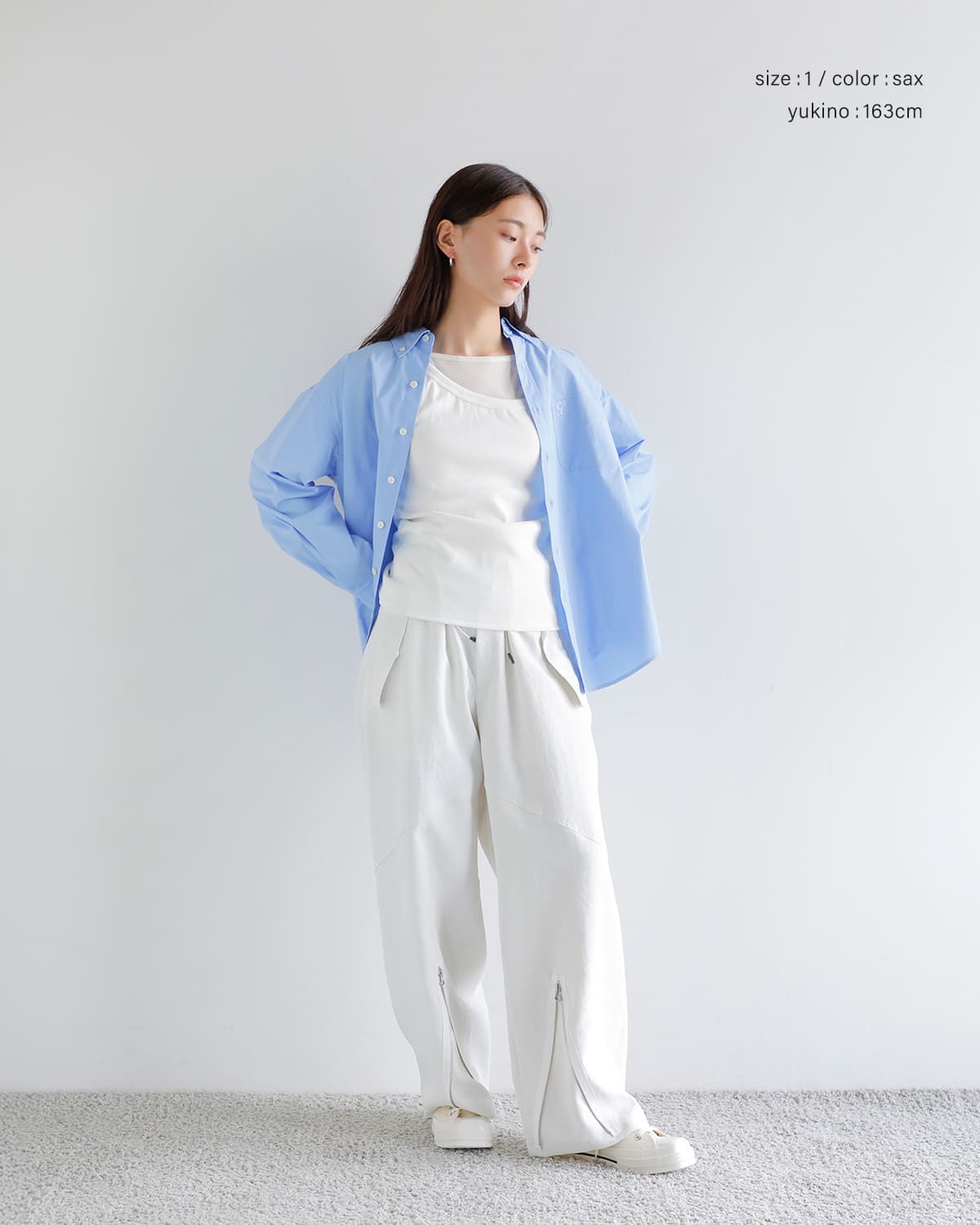 CLANE(クラネ)ロゴボタンダウンベーシックシャツ 19122-4162