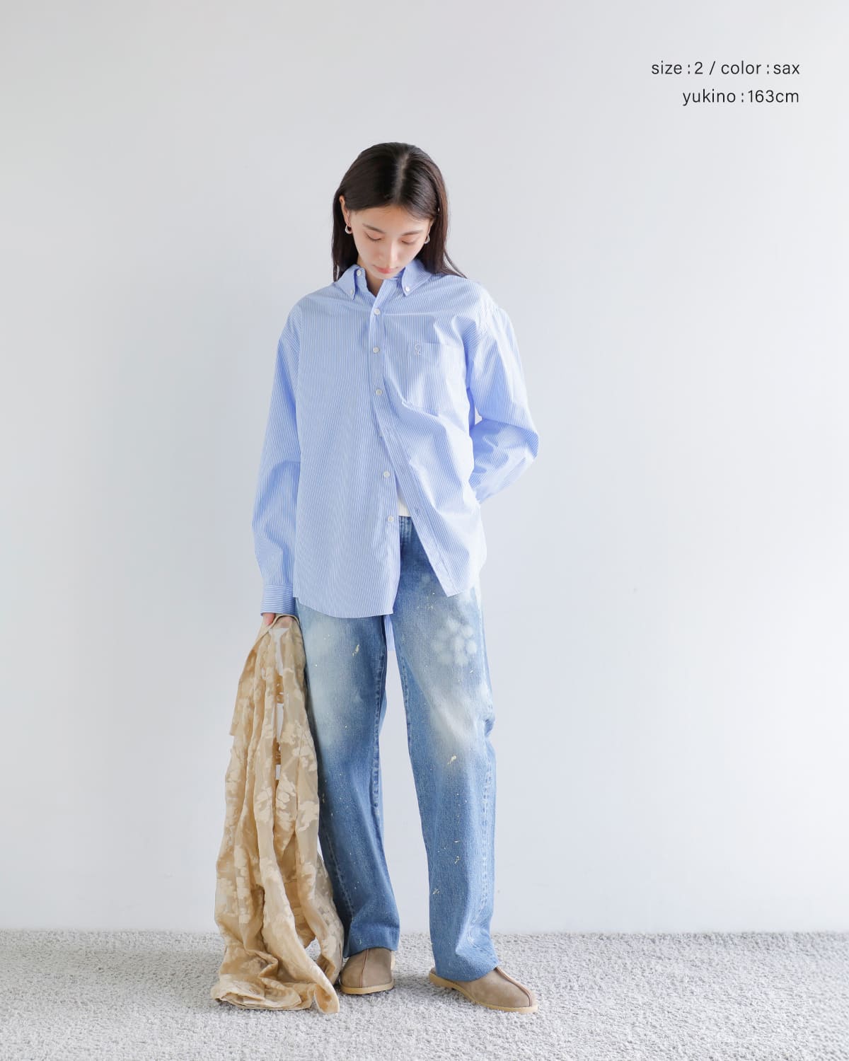 CLANE(クラネ)ロゴボタンダウンベーシックシャツ 19122-4162