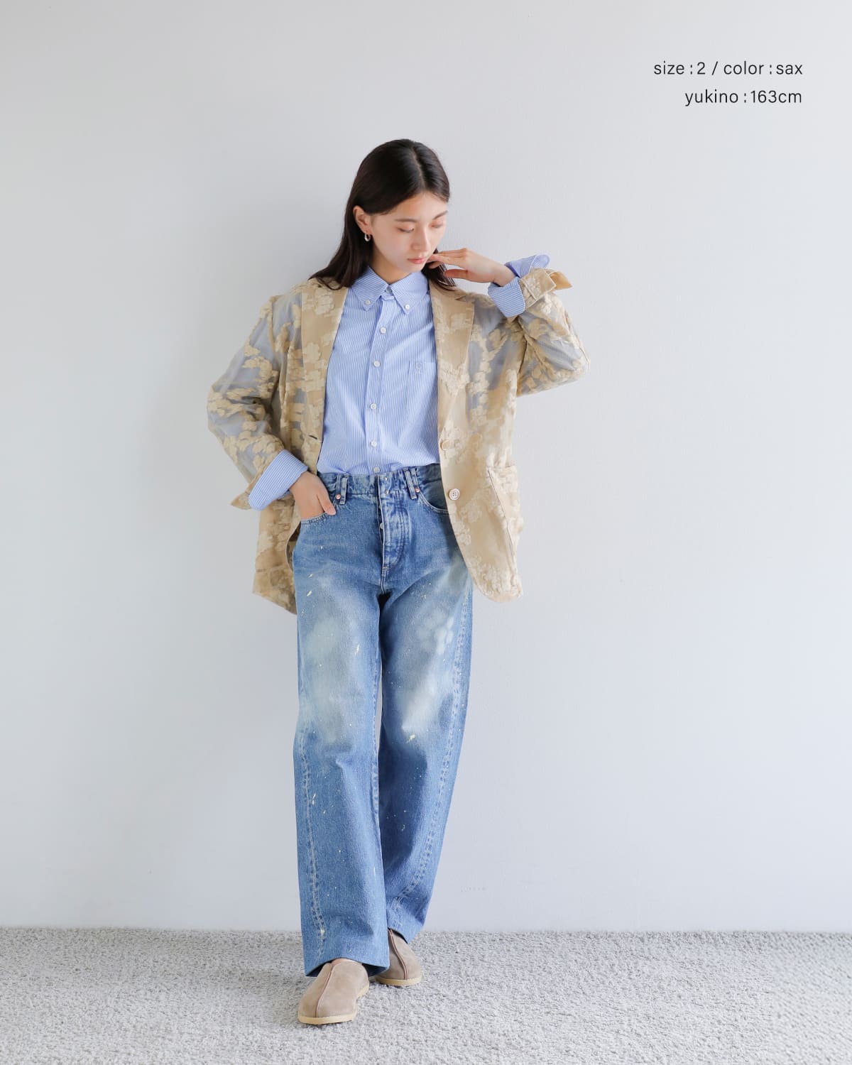 CLANE(クラネ)ロゴボタンダウンベーシックシャツ 19122-4162