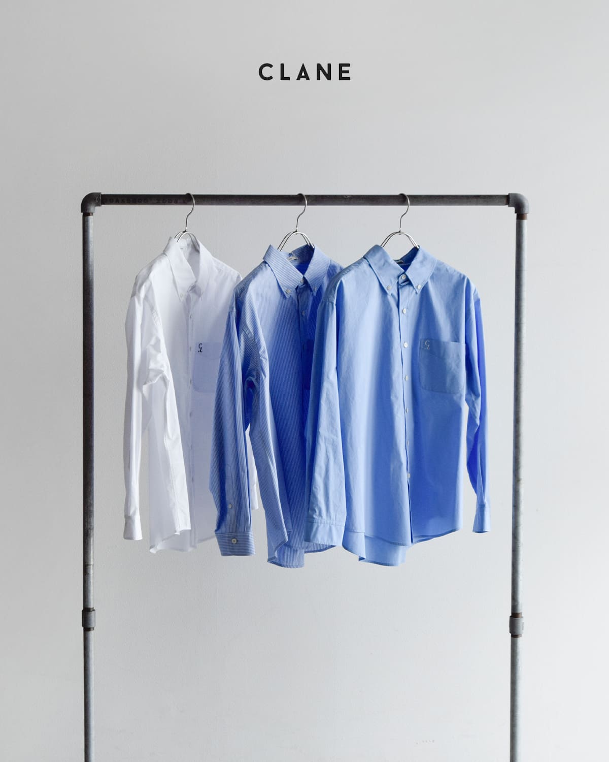 CLANE(クラネ)ロゴ ボタンダウン ベーシック シャツ19122-4162