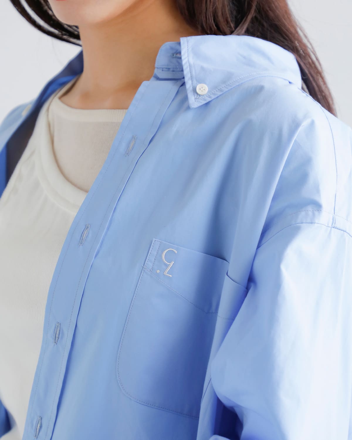 CLANE(クラネ)ロゴボタンダウンベーシックシャツ 19122-4162