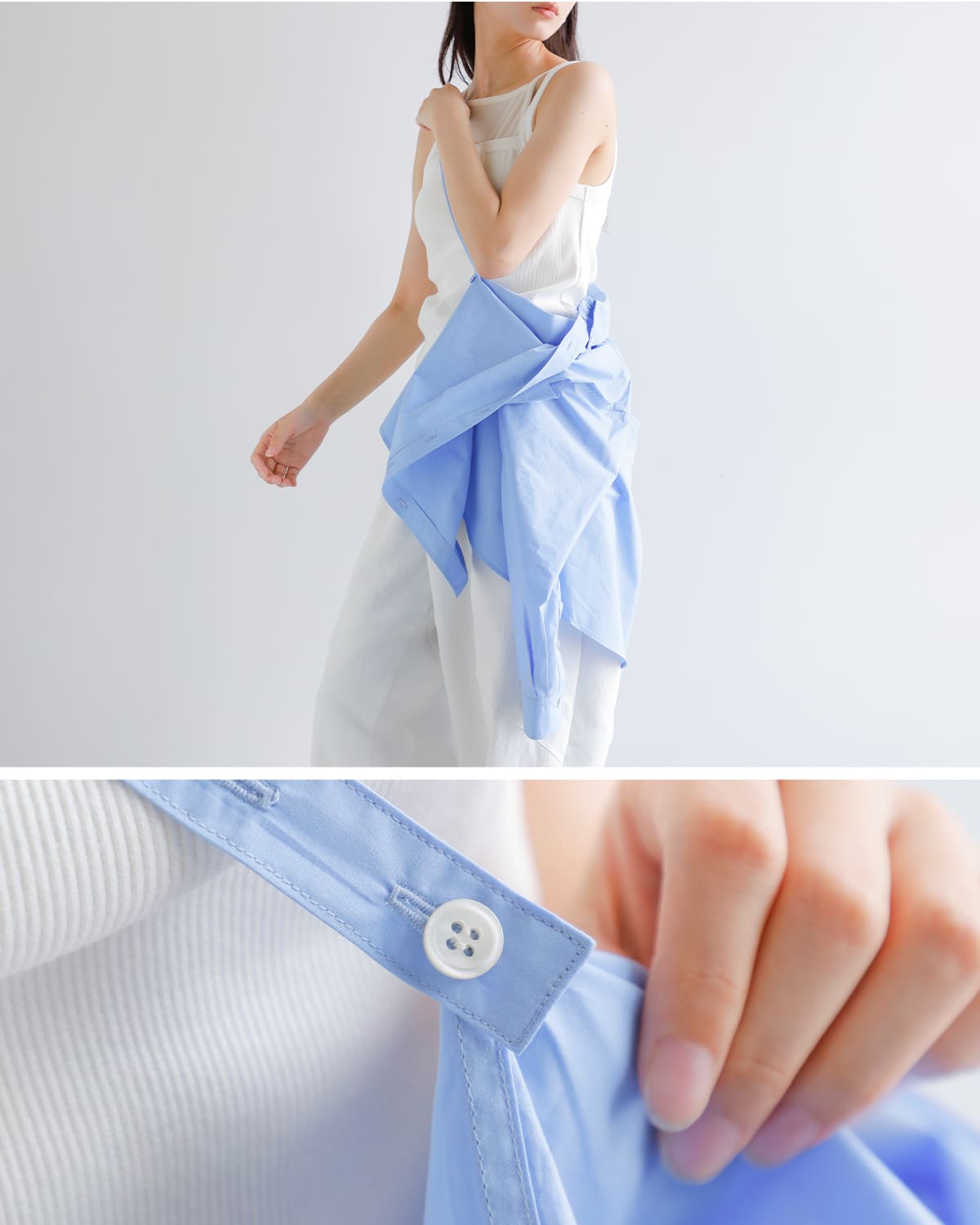 CLANE(クラネ)ロゴボタンダウンベーシックシャツ 19122-4162