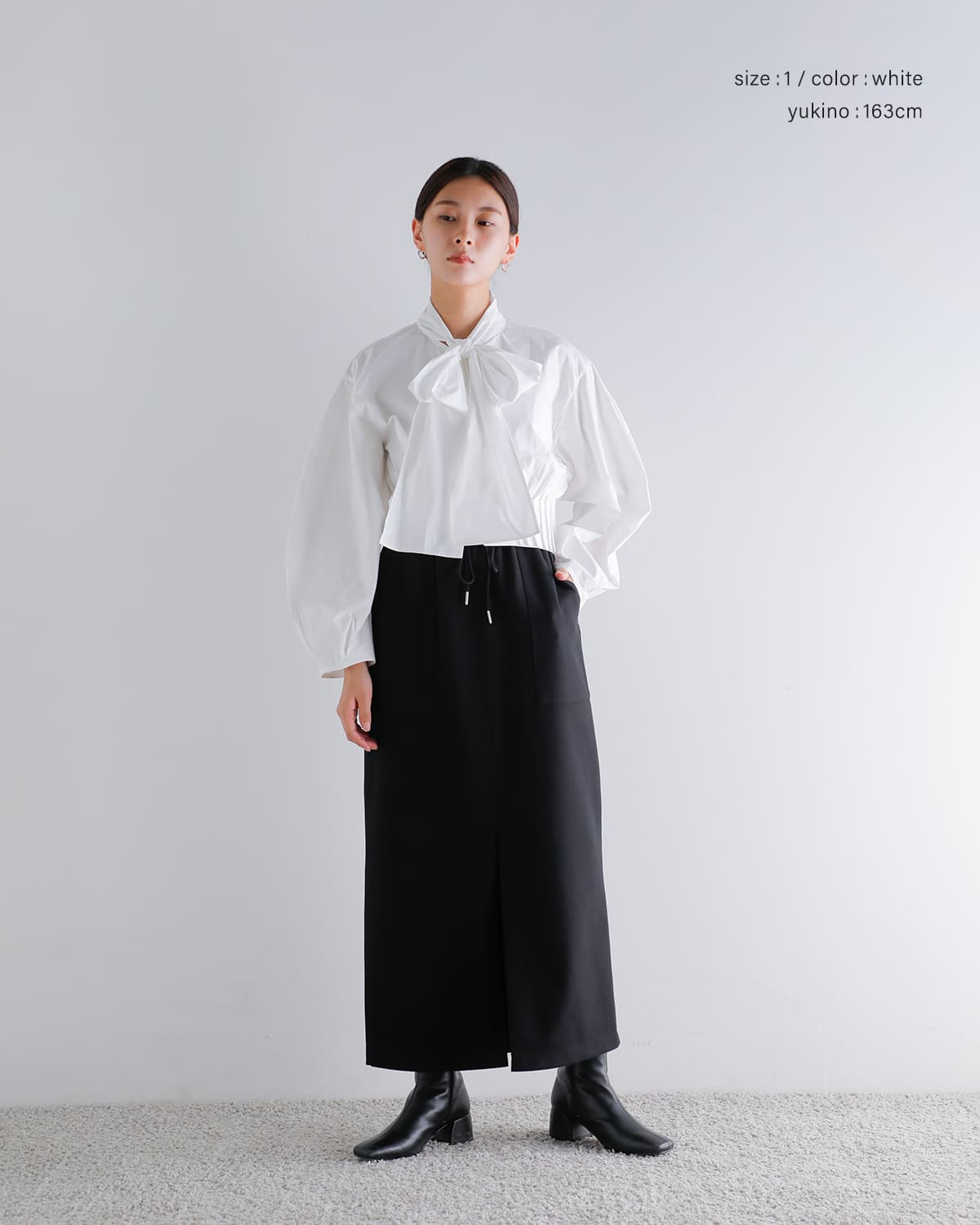 CLANE(クラネ)リボンジップシャツ 19122-4232