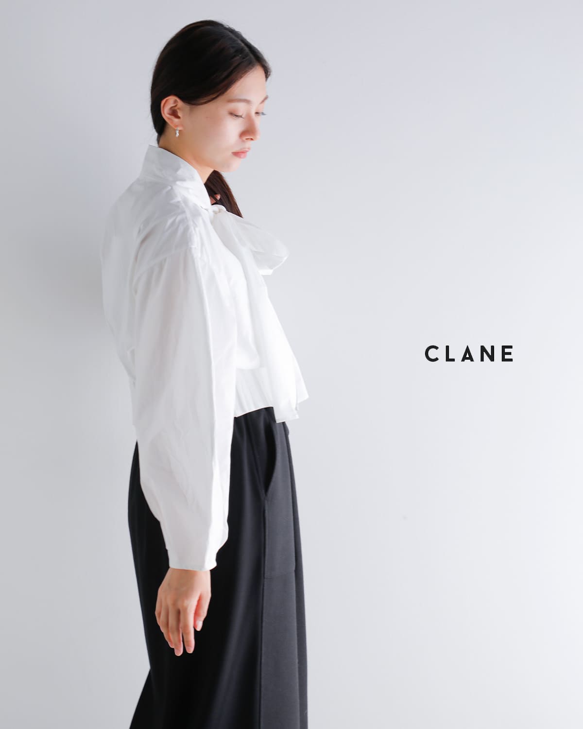 CLANE(クラネ)リボン ジップ シャツ19122-4232