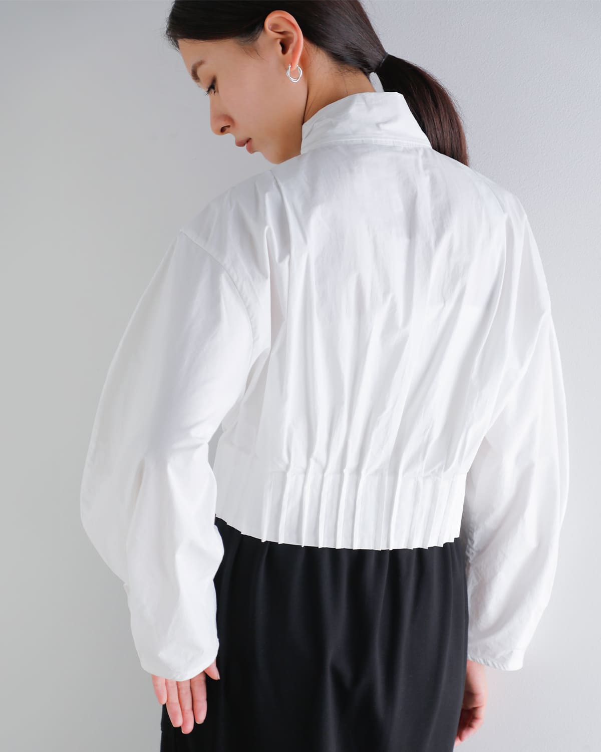 CLANE(クラネ)リボンジップシャツ 19122-4232