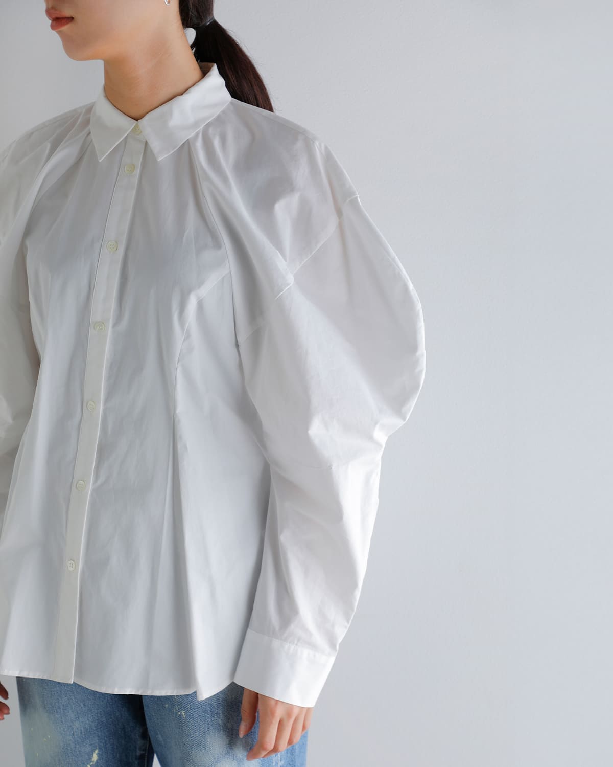 CLANE(クラネ)ボリュームスリーブシャツ 19122-4252