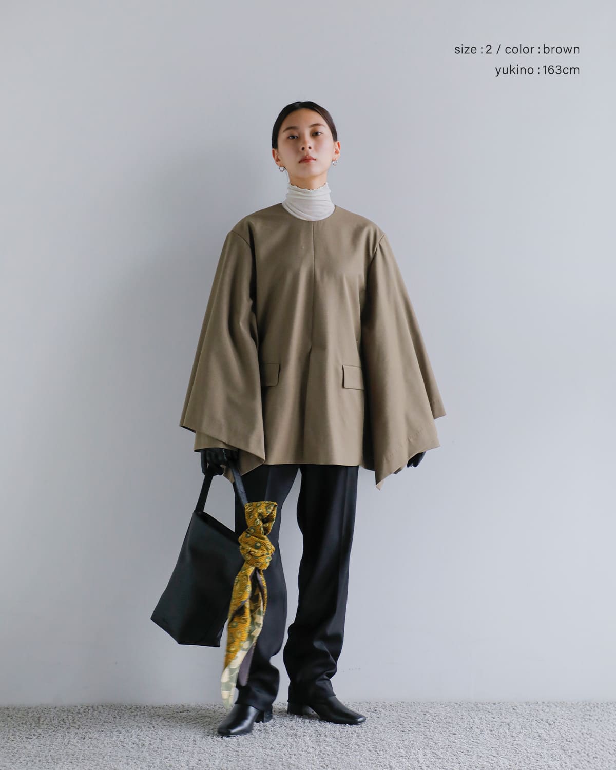 CLANE(クラネ)ジャケットディテールケープトップス 19122-4292