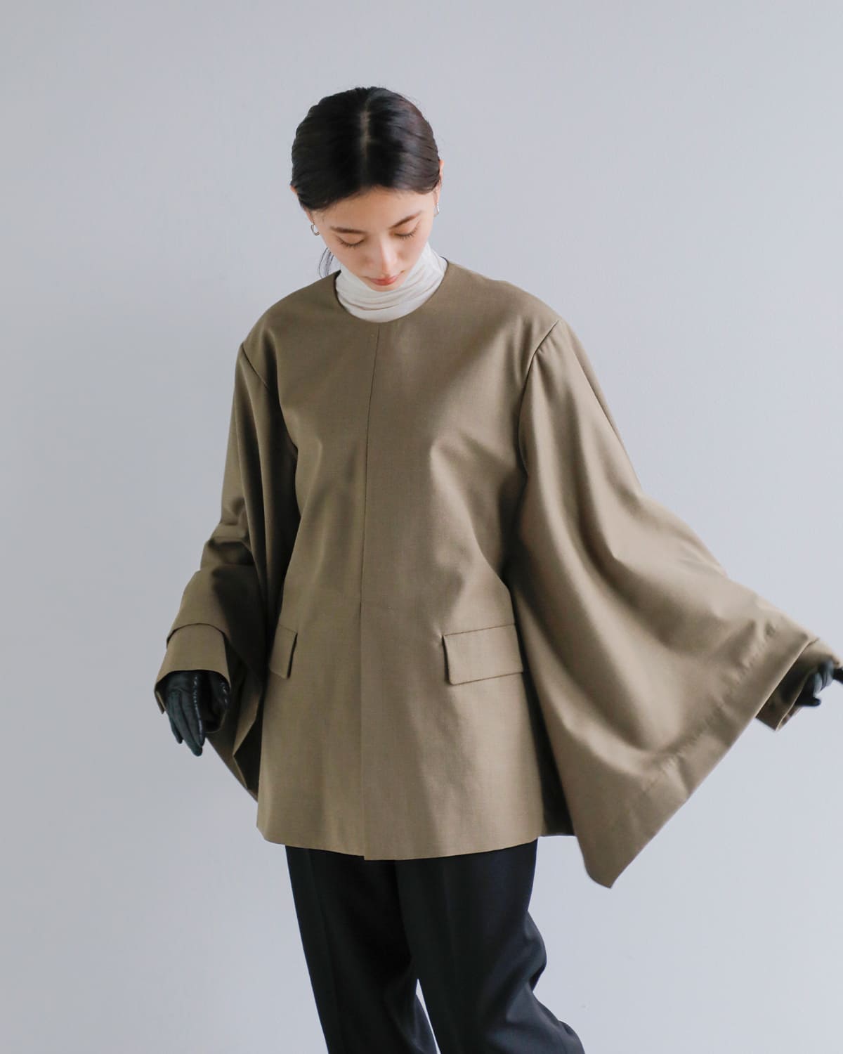 CLANE(クラネ)ジャケットディテールケープトップス 19122-4292