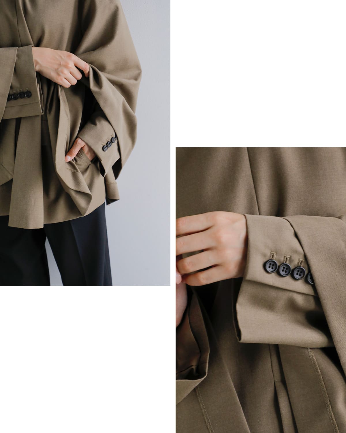 CLANE(クラネ)ジャケットディテールケープトップス 19122-4292