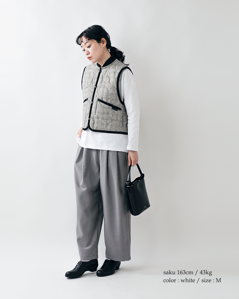 TRAVAIL MANUEL(トラバイユマニュアル)コットン クラシック天竺 クルーネック ロングスリーブ バインダー Tシャツ 2008-same2