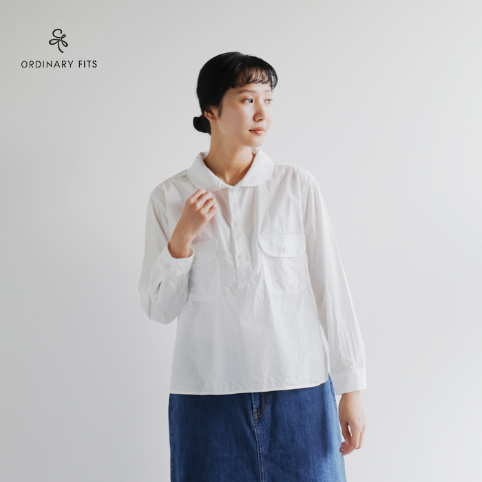 ordinaryfits(オーディナリーフィッツ)コットンシャンブレーワークプルオーバーシャツ“WORKPULLOVERSHIRTS”205-325