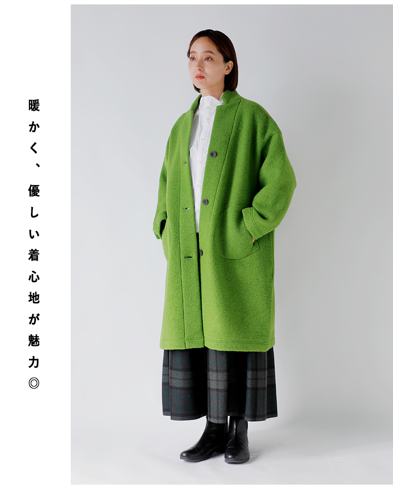 fabriqueenplaneteterreシェットランドウールテーラードコート232-125