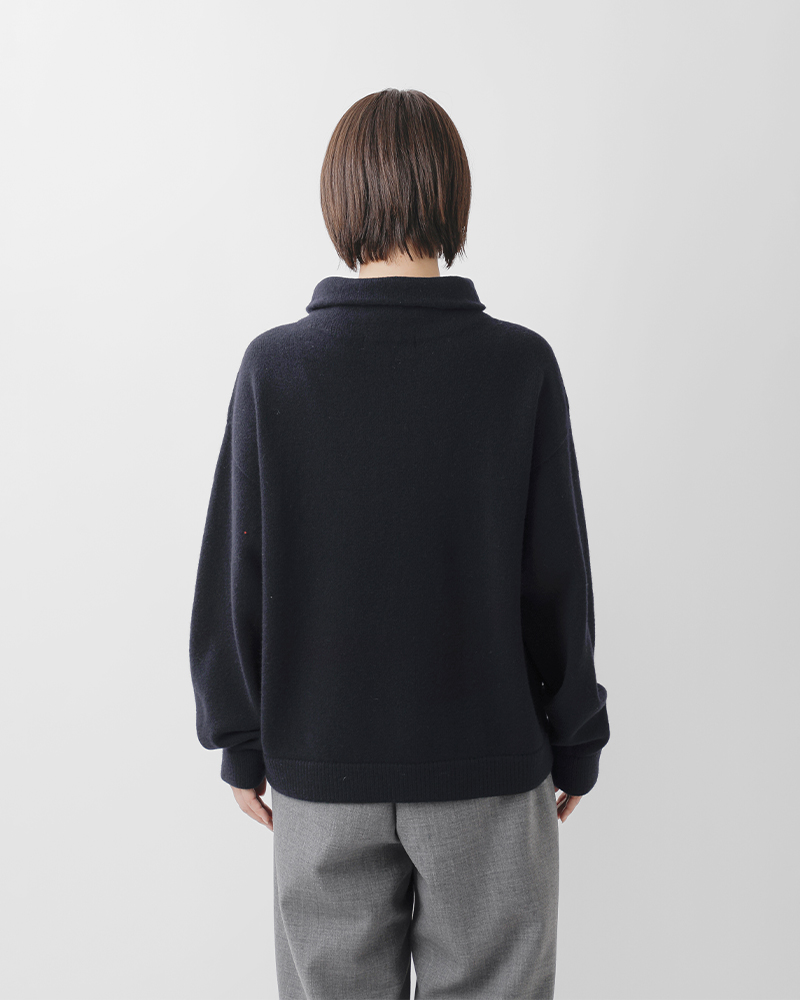 EMMACULATE(エマキュレイト)ウールカシミヤジップハイネックプルオーバー2254k-01394