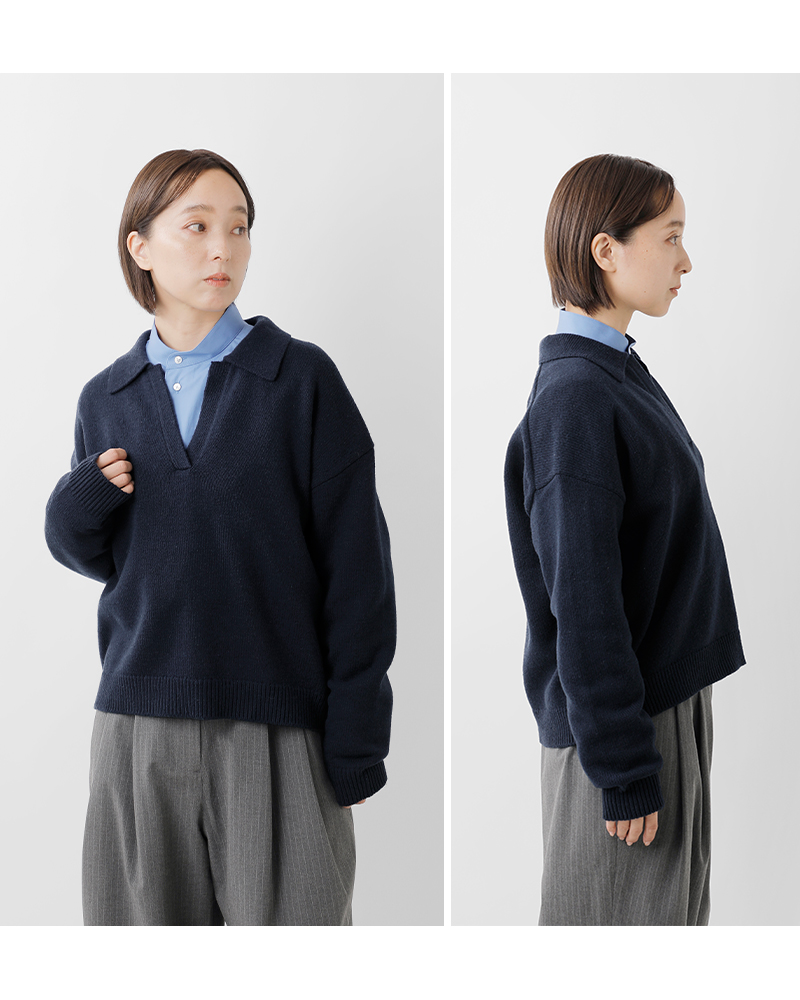 EMMACULATE(エマキュレイト)コットン天竺襟付きプルオーバー2254k-52386