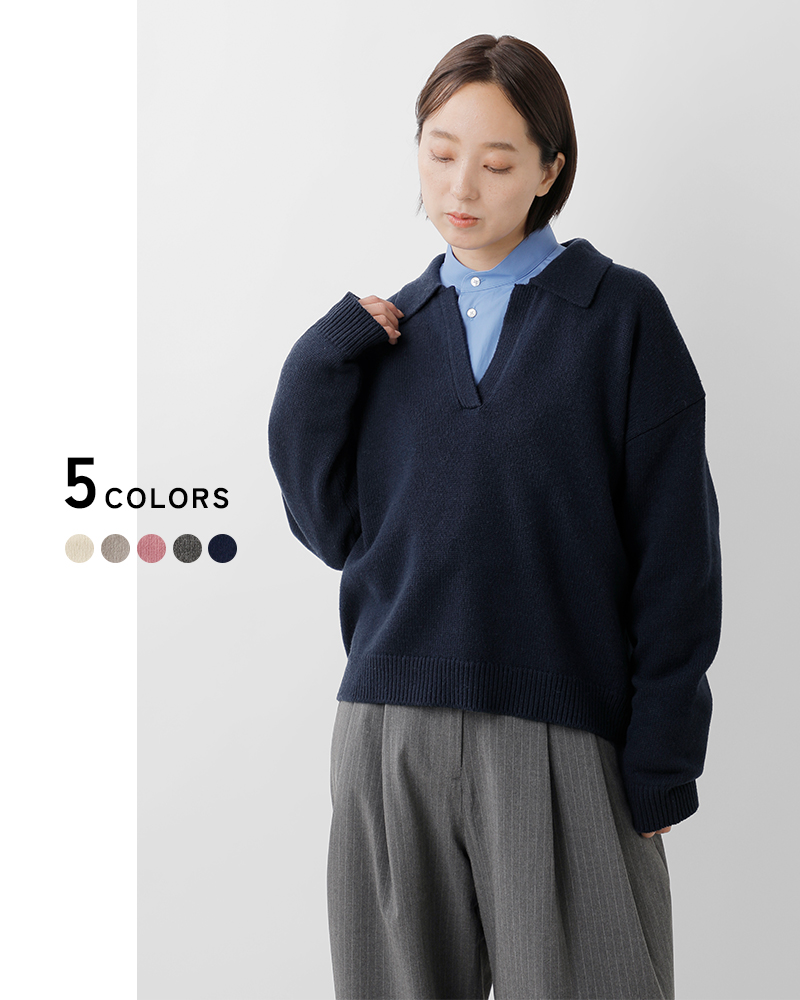 EMMACULATE(エマキュレイト)コットン天竺襟付きプルオーバー2254k-52386