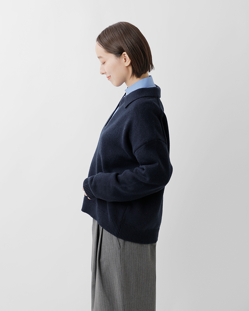 EMMACULATE(エマキュレイト)コットン天竺襟付きプルオーバー2254k-52386